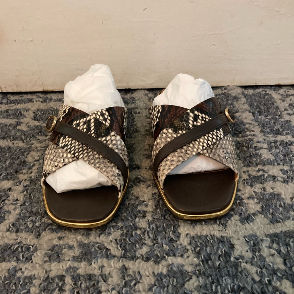 Tory Burch Delaney snakeskin slide